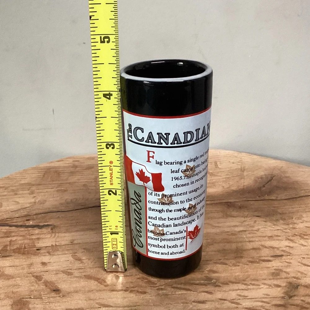 🔴 Vintage - Canadian Shooter / Double Shot Glass Souvenir from 80s or 90s Rare